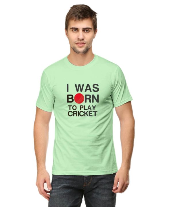 I Was Born To Play Cricket T-Shirt - Jade