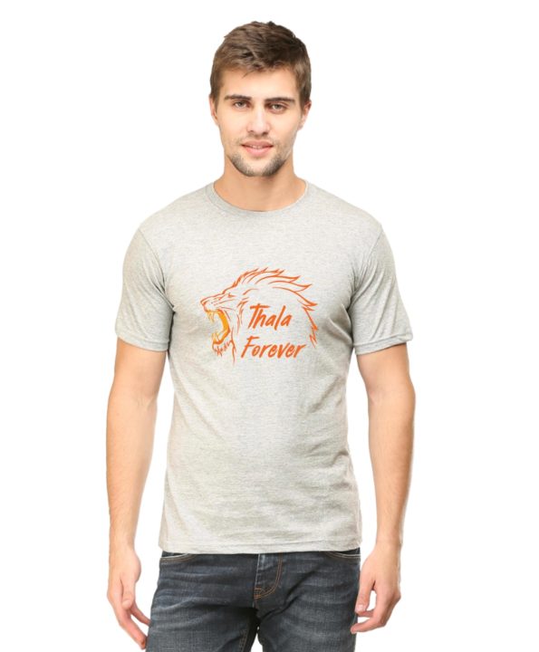 MS Dhoni - Thala Forever T-Shirt Online Shopping - Gray