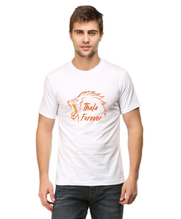 MS Dhoni - Thala Forever T-Shirt Online Shopping - White