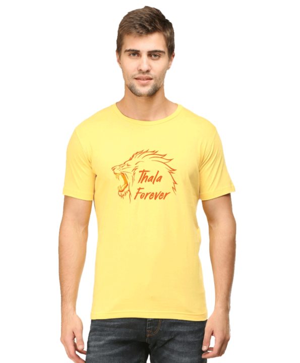 MS Dhoni - Thala Forever T-Shirt Online Shopping - Yellow