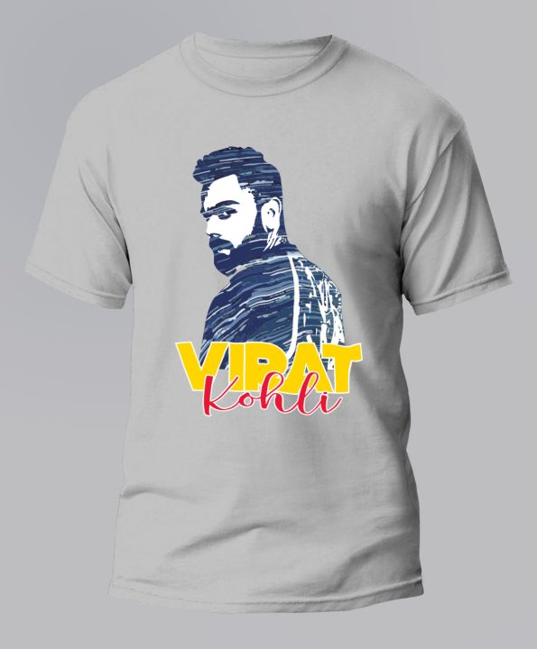 The-King-Virat-Kohli-Gray-T-Shirt