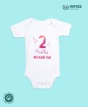 Custom Love Melt Baby White Romper – Personalized 2-Month Onesies