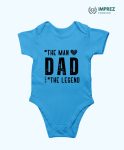 DAD The Legend Rompers – Best Dad Sky Blue Rompers for Your Baby