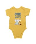 Elephant and Giraffe Unisex Baby Romper for Milestone – 1 Month