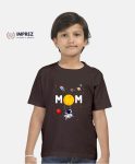 Mom Love Beyond Space Kids Premium Bottle Green T-Shirt