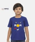 Mom Love Beyond Space Kids Premium Bottle Green T-Shirt