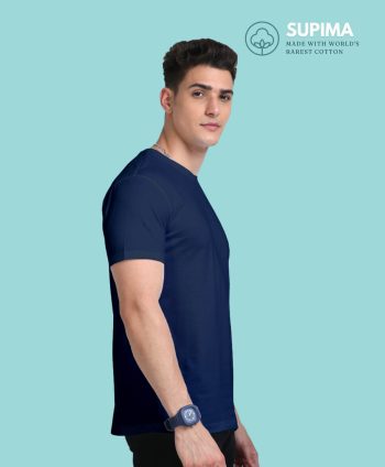 Premium Supima Blue T-Shirts - Perfect Blend of Comfort and Durability - 2