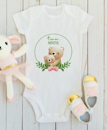 Teddy Love Unisex Baby Romper- 2-Month Milestone Celebration Onesies