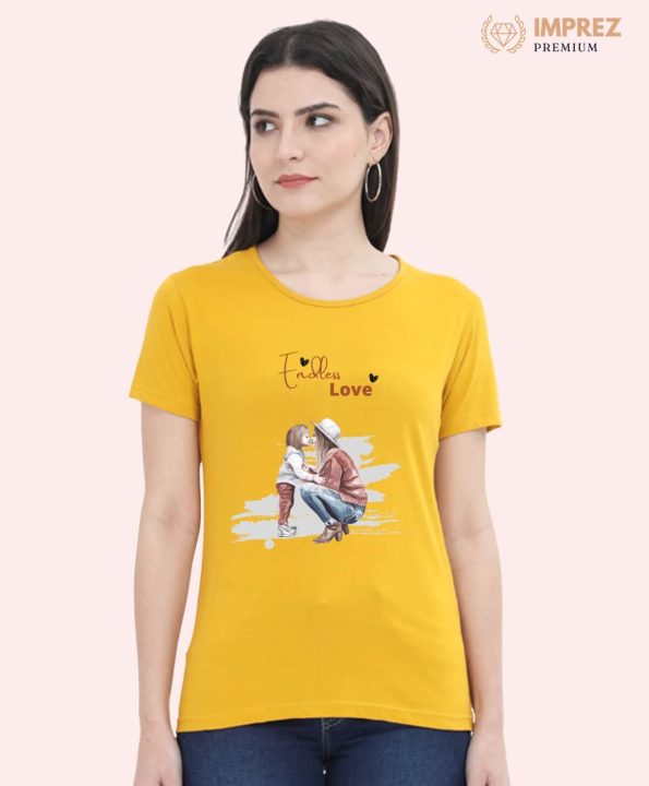 Endless Love Women Mustard Yellow T-shirt