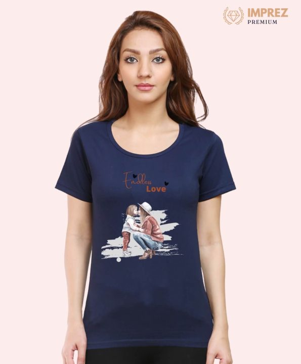 Endless Love Women Navy Blue T-shirt