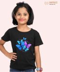 Flying Butterflies T-Shirt – Kids Navy Blue T-Shirts