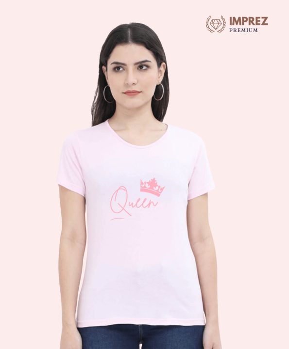 Queen Baby Pink T-Shirt - Exclusive, Customized & Handmade