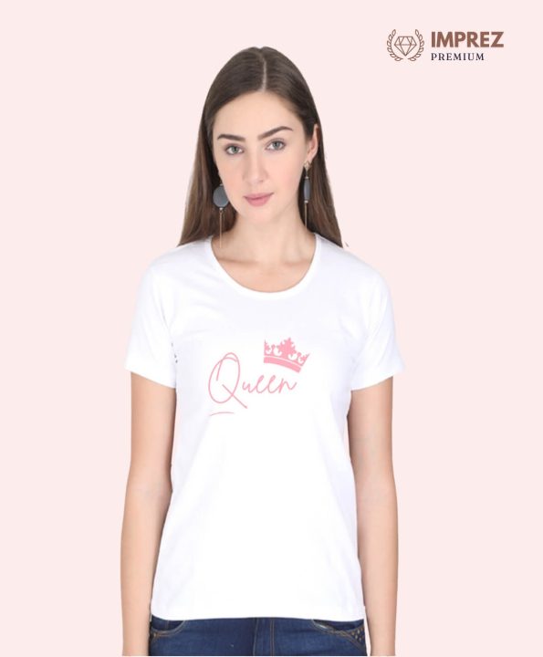 Queen White T-Shirt - Exclusive, Customized & Handmade