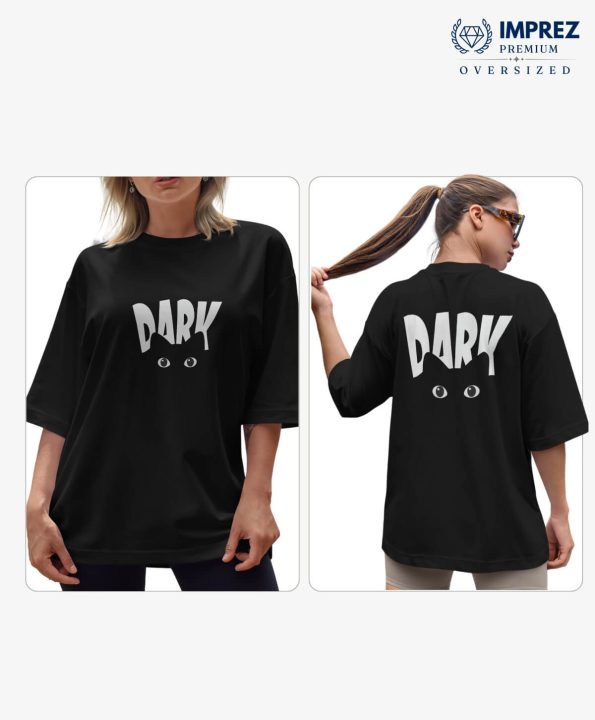 Dark Cat Women's Oversized Premium T-Shirt