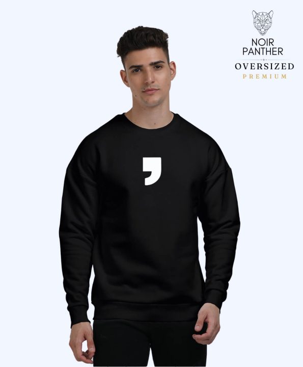 Just the Beginning Oversized Sweatshirt Men Black T-Shirt