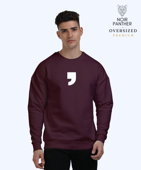 Just the Beginning Oversized Sweatshirt Men Maroom T-Shirt