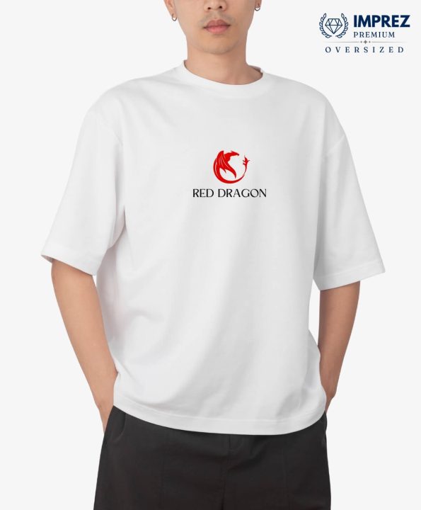Red Dragon Community Men's Oversized Premium T-Shirt-Front