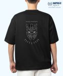 Wakanda Forever Black Panther Oversized Premium Front and Back View