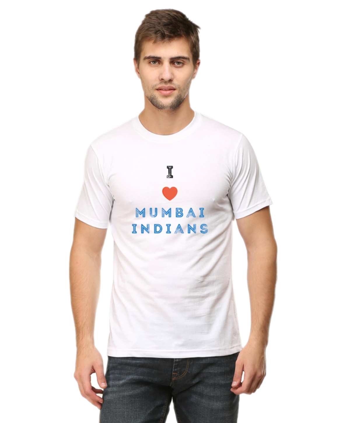 I Love Mumbai Indians IPL T-Shirt - White I Love Mumbai Indians IPL T-Shirt - White