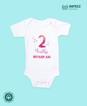 Custom Love Melt Baby White Romper - Personalized 2-Month Onesies