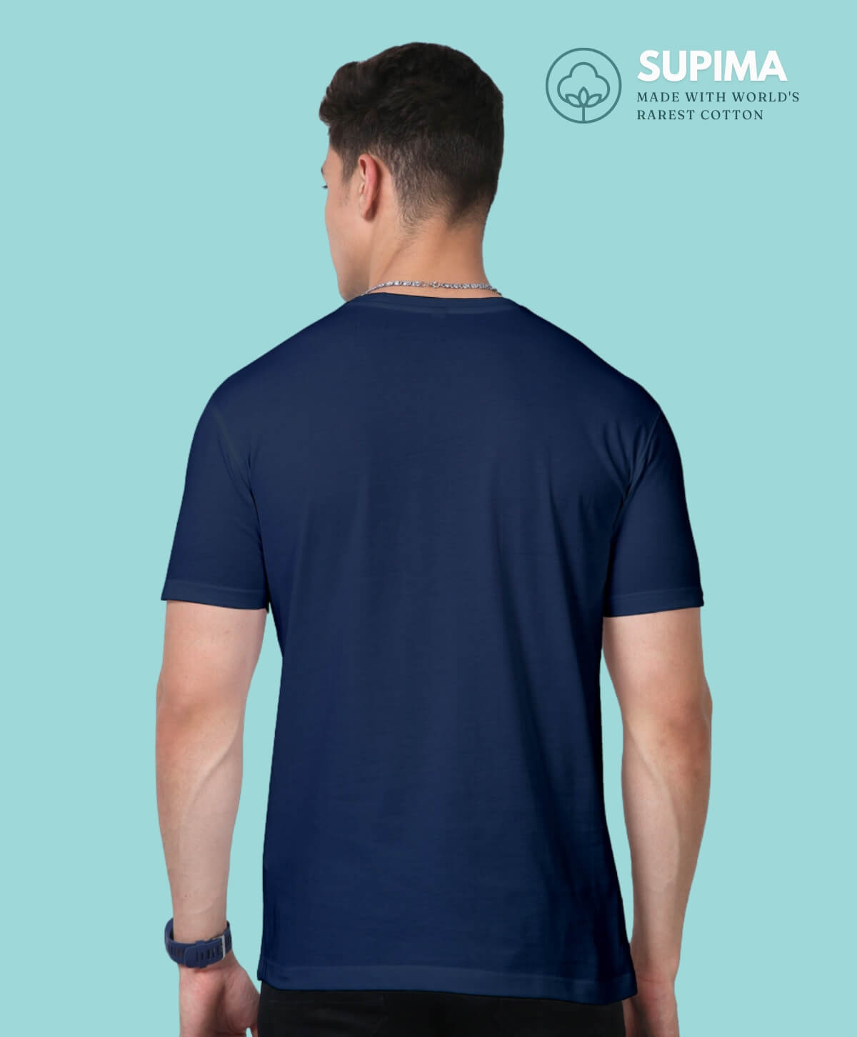 Premium Supima Blue T-Shirts - Perfect Blend of Comfort and Durability - 3 Premium Supima Blue T-Shirts - Perfect Blend of Comfort and Durability - 3