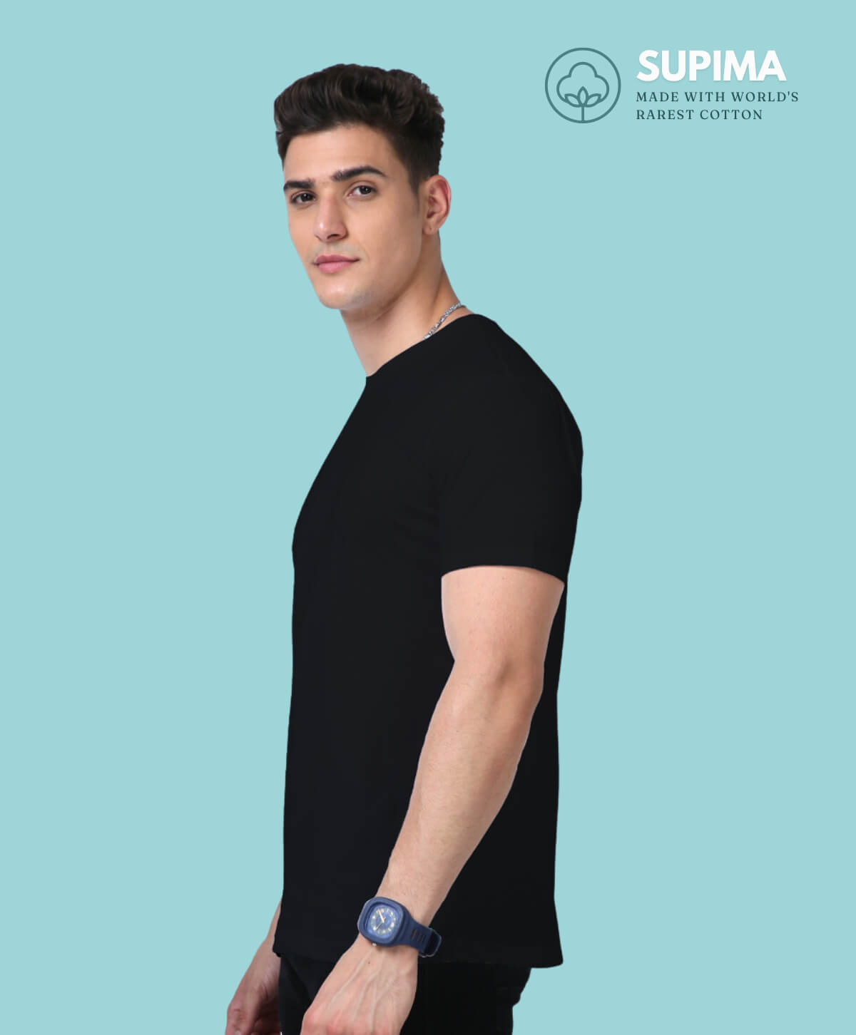 Supima Black T-Shirts - Premium Comfort and Durability - 2 Supima Black T-Shirts - Premium Comfort and Durability - 2