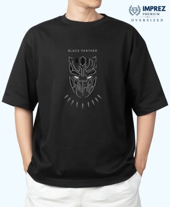 Black Panther Mens Oversized T-Shirt by Imprez