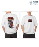 Chills and Thrills Men Oversized White Premium T-Shirt - Front and Back