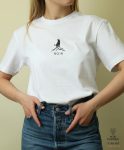 Noir Half Hand Women White T-Shirt