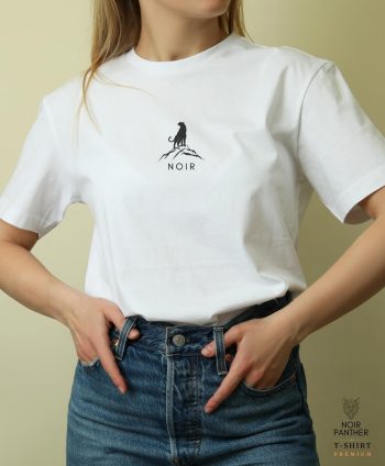 Noir Half Hand Women White T-Shirt