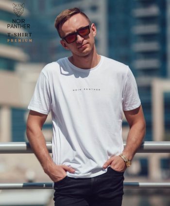 Noir Panther Men White T-Shirt