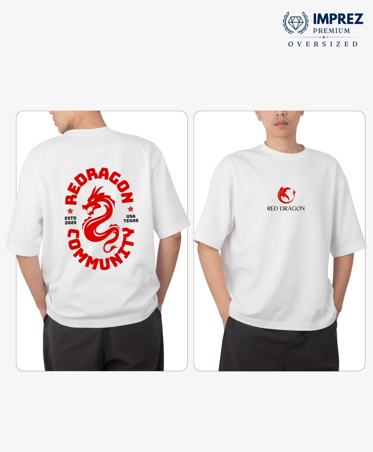 Red Dragon Community Men's Oversized Premium T-Shirt Red Dragon Community Men's Oversized Premium T-Shirt